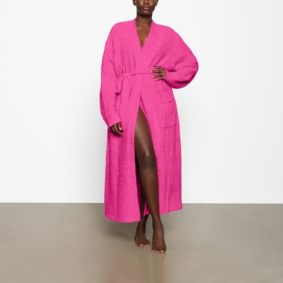 SKIMS Other - RARE Skims Cozy Knit Hot Pink Unisex Robe